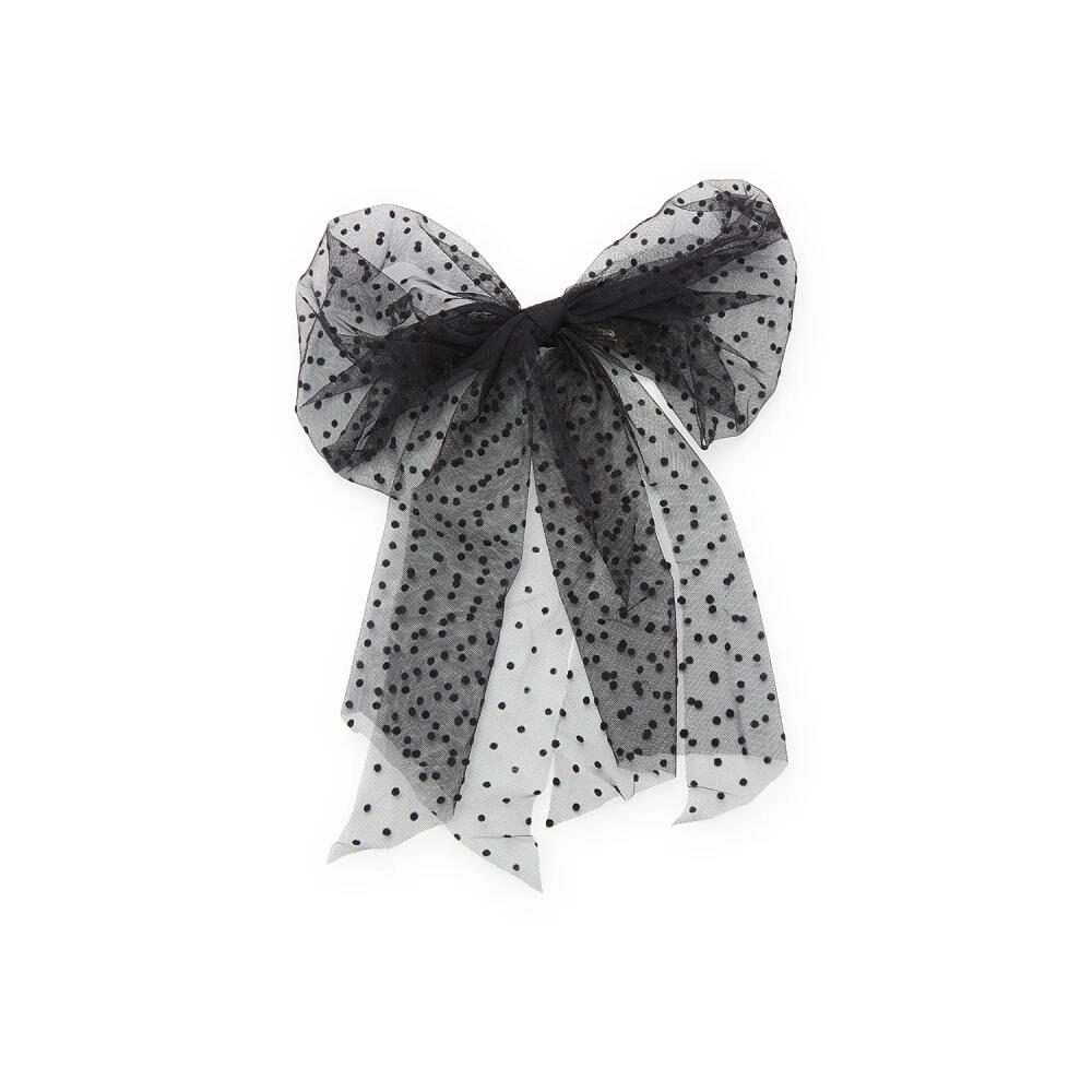 Kelly & Katie Swiss Dot Medium Bow Hair Clip | Women's | Black Polka Dot Cover