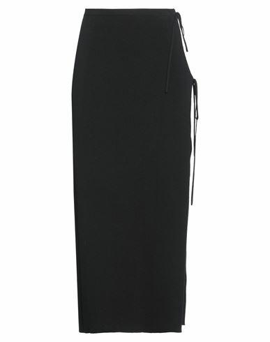 Magda Butrym Woman Midi skirt Black Cotton, Silk, Elastane Cover