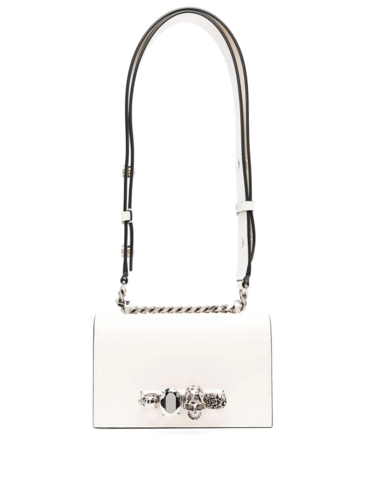 Alexander McQueen mini Jewelled satchel bag - White Cover