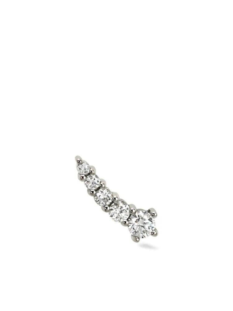 Lark & Berry 14kt white gold Shooting Star diamond stud earring - Silver Cover