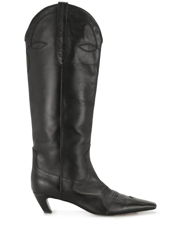 KHAITE The Dallas 50mm knee-high boots - Black Cover