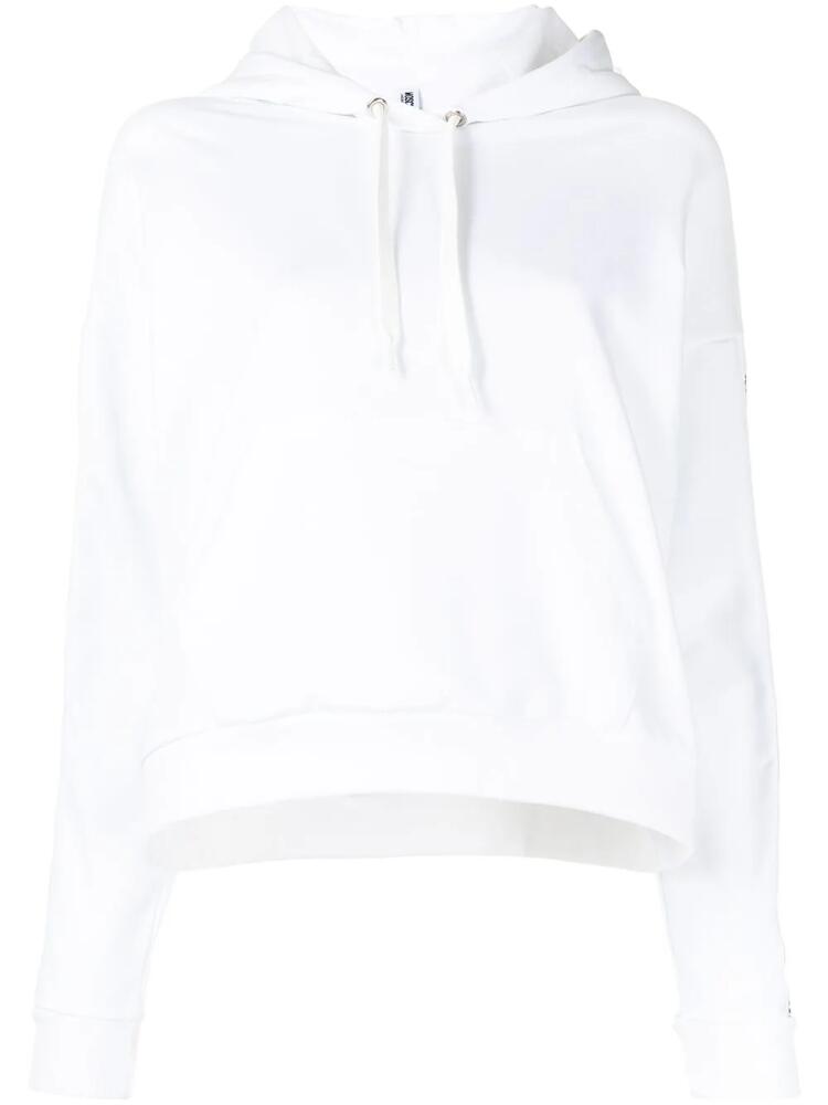 Moschino logo-stripe drawstring hoodie - White Cover