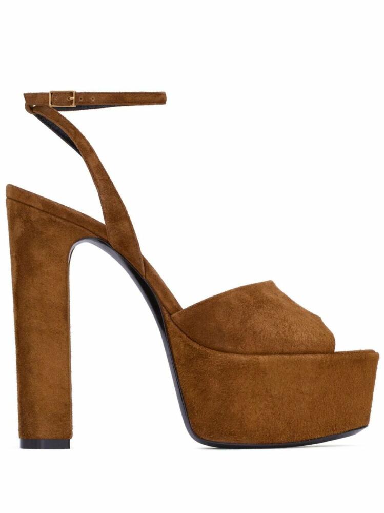 Saint Laurent 150mm Jodie platform sandals - Brown Cover