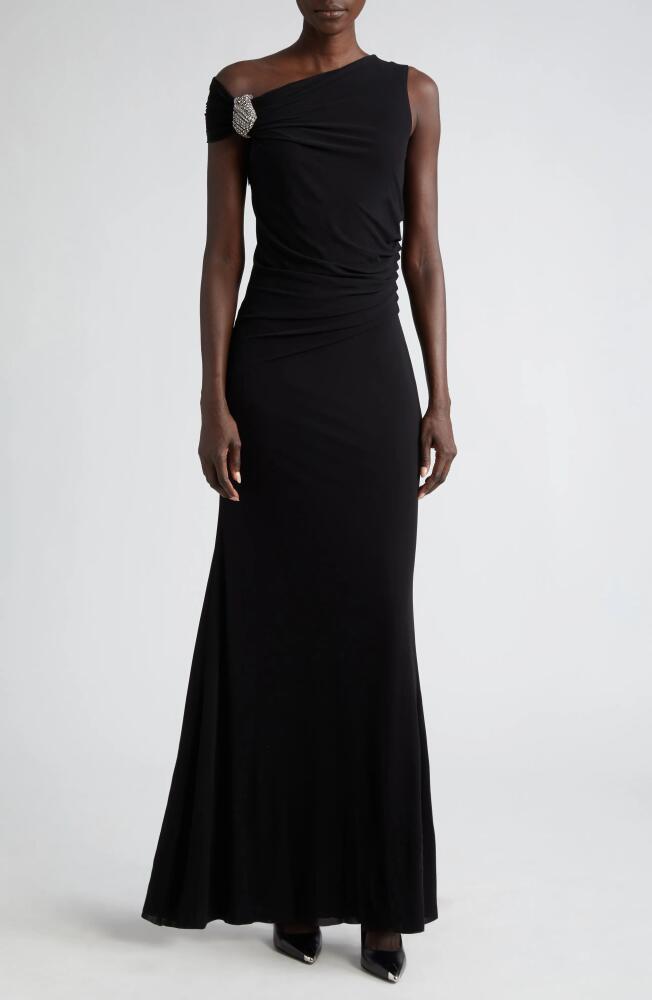 Alexander McQueen Asymmetric Crystal Knot Evening Gown in Black Cover