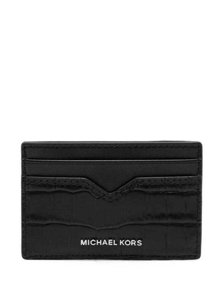 Michael Kors crocodile-embossed cardholder - Black Cover