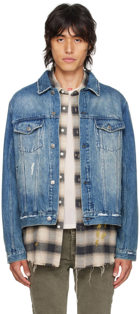 Ksubi Blue Classic Denim Jacket Cover