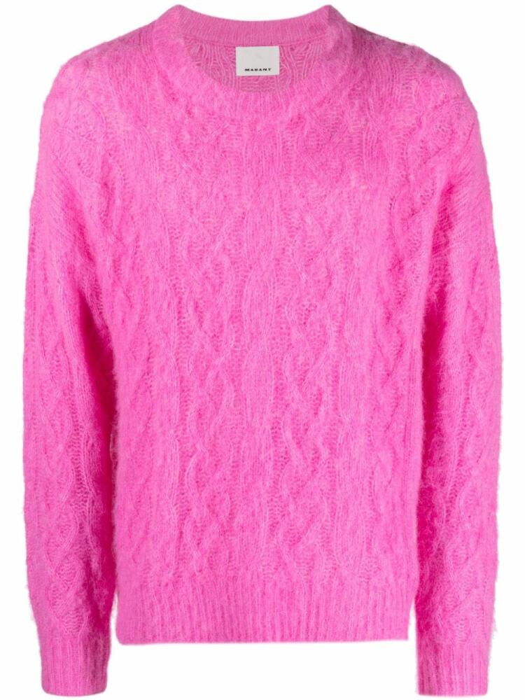 MARANT Anson cable-knit jumper - Pink Cover