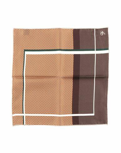 Canali Man Scarf Brown Silk Cover