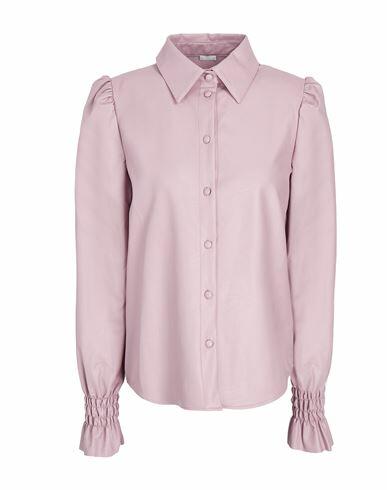 8 By Yoox Puff Sleeves Shirt Woman Shirt Pink Polyester, Polyurethane Cover