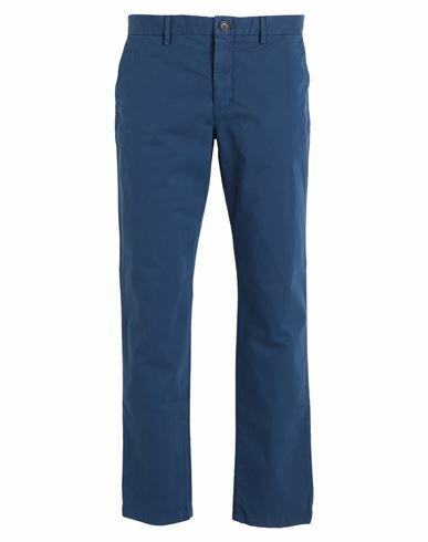 Ps Paul Smith Man Pants Blue Cotton, Elastane Cover