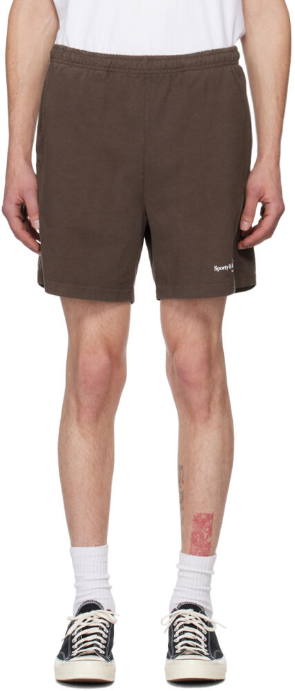 Sporty & Rich Brown 'Athletic Club' Shorts Cover