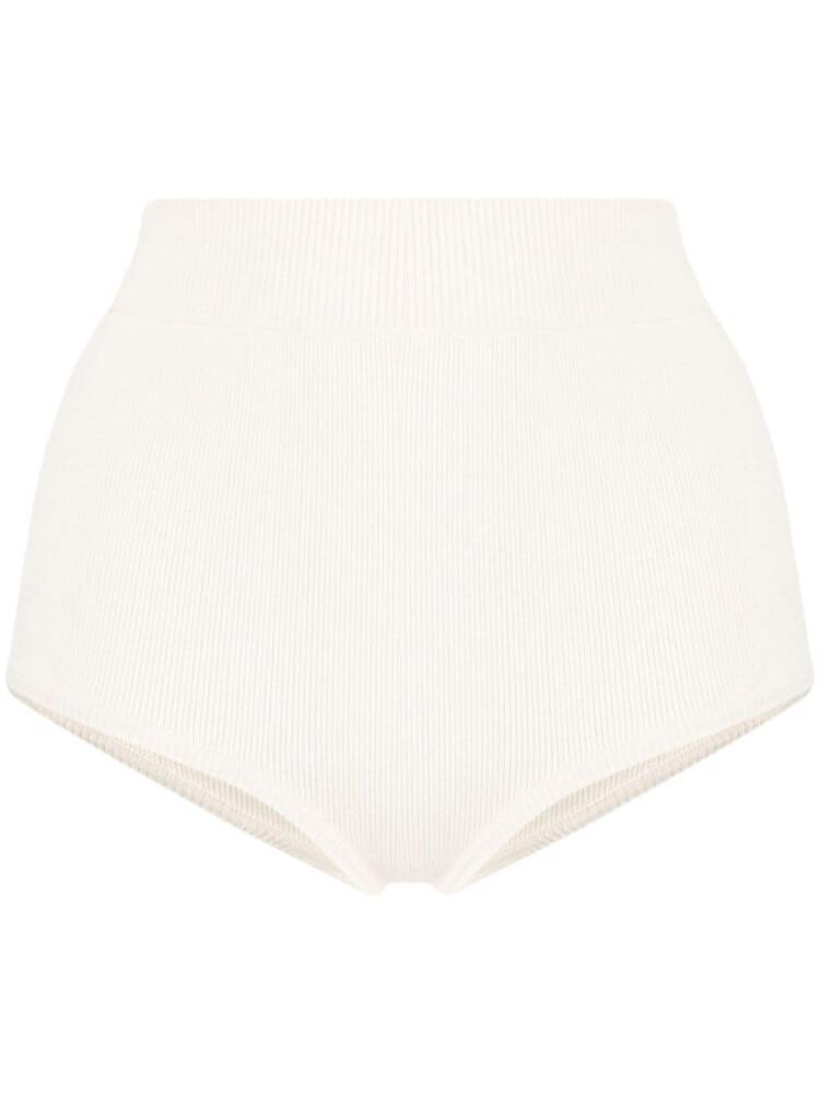 Cashmere In Love Gali fine-knit shorts - White Cover