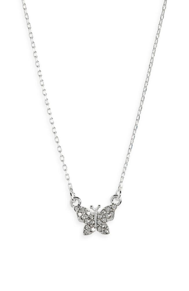 BP. Crystal Butterfly Pendant Necklace in Silver Cover