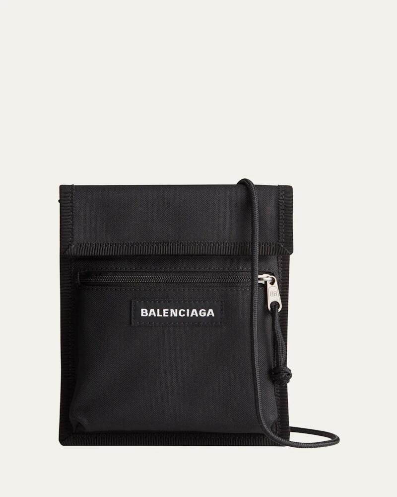 Balenciaga Men's Army Recycled Nylon Crossbody Pouch Cover