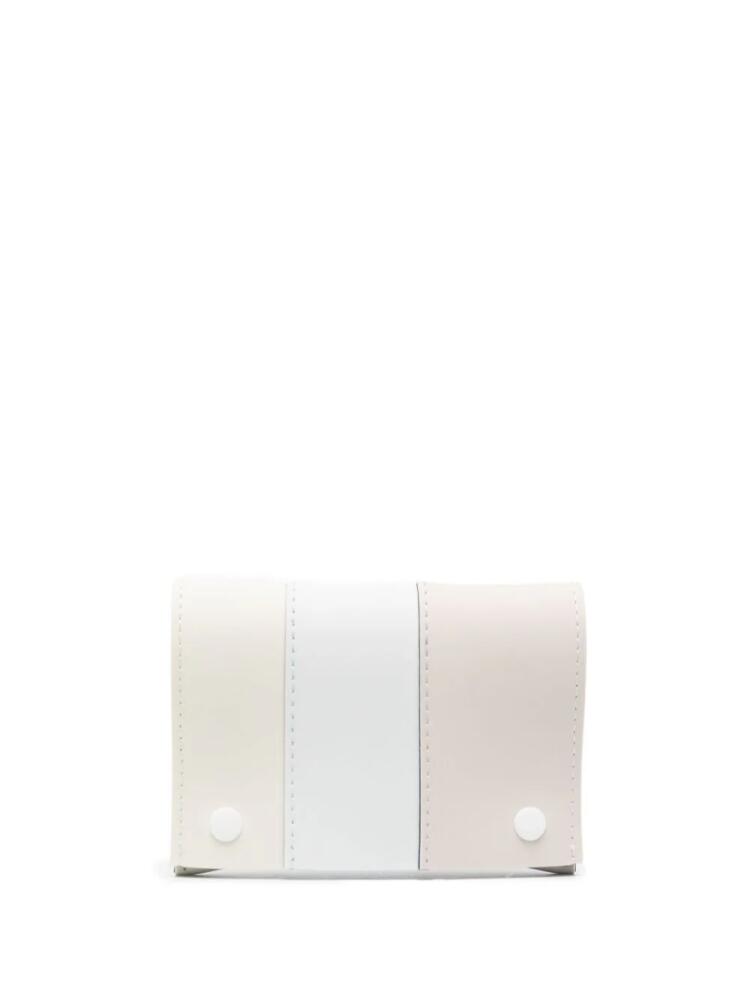 Sunnei panelled-design leather wallet - White Cover