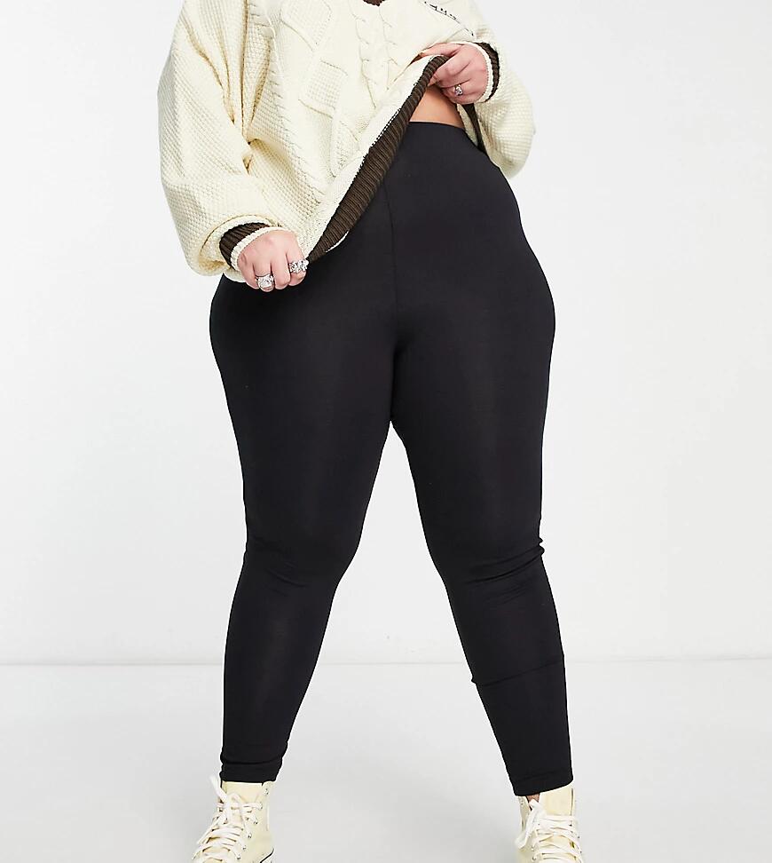 COLLUSION Plus deep waistband legging in black Cover