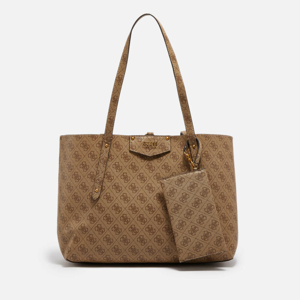 Guess Women's Eco Brenton Monogram Faux Leather Tote Bag Cover