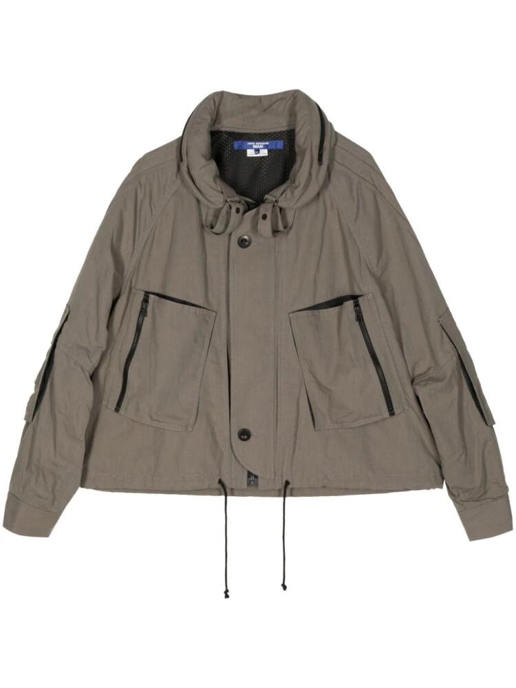 Junya Watanabe MAN concealed-hood windbreaker jacket - Brown Cover