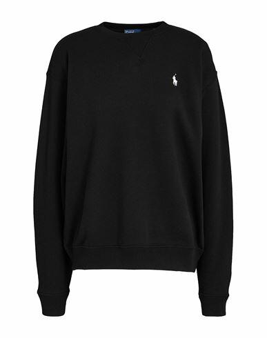 Polo Ralph Lauren Fleece Crewneck Pullover Woman Sweatshirt Black Cotton Cover