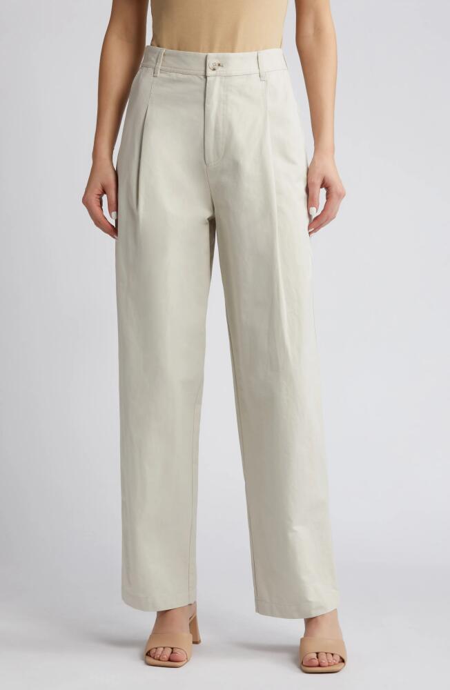 RUE SOPHIE Jeriel High Waist Straight Leg Pants in Cement Cover