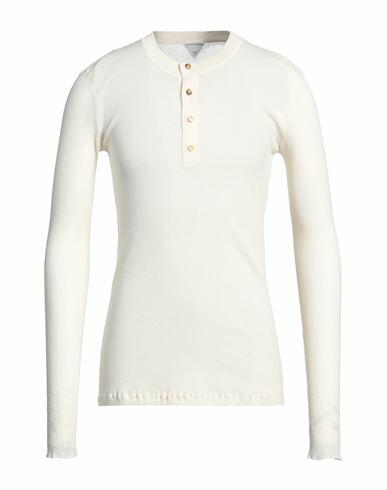 Bottega Veneta Man Sweater Off white Cotton, Polyamide, Elastane Cover