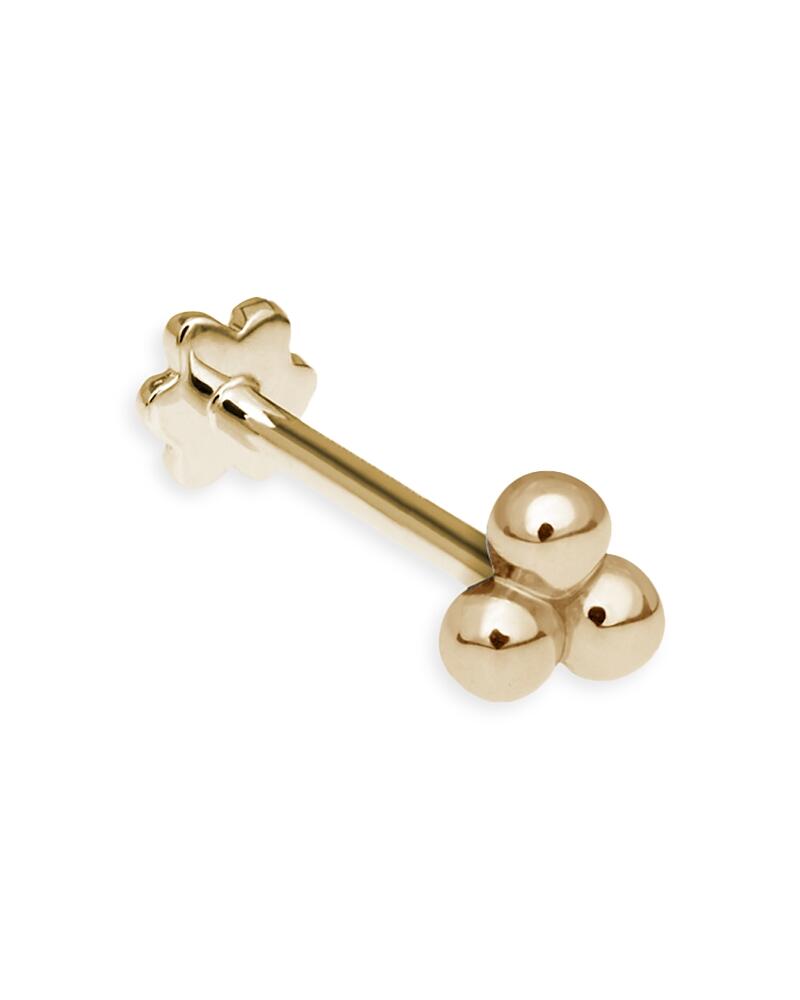 Maria Tash 14K Yellow Gold Trinity Ball Single Stud Earring Cover