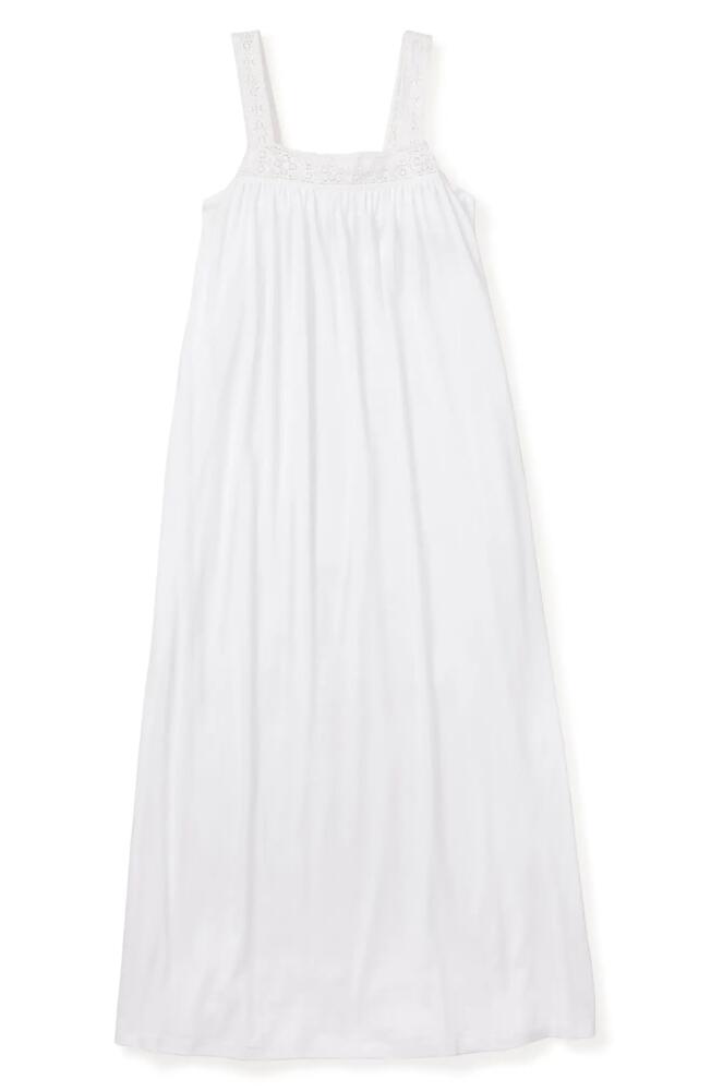 Petite Plume Camille Luxe Pima Cotton Nightgown in White Cover