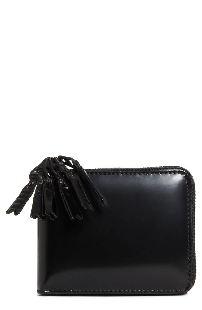 Comme des Garçons Wallets Zipper Medley Leather Wallet in Black Cover