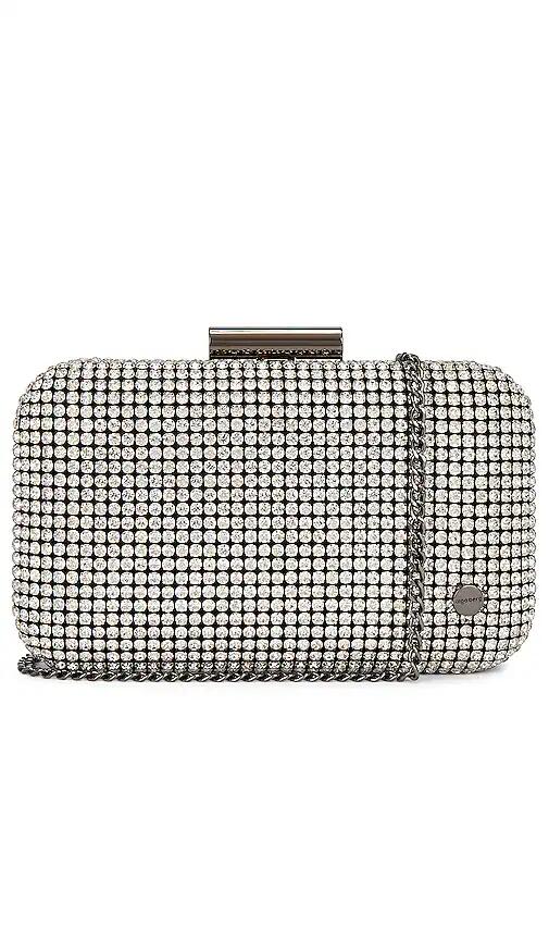 olga berg Miami Crystal Clutch in Black Cover