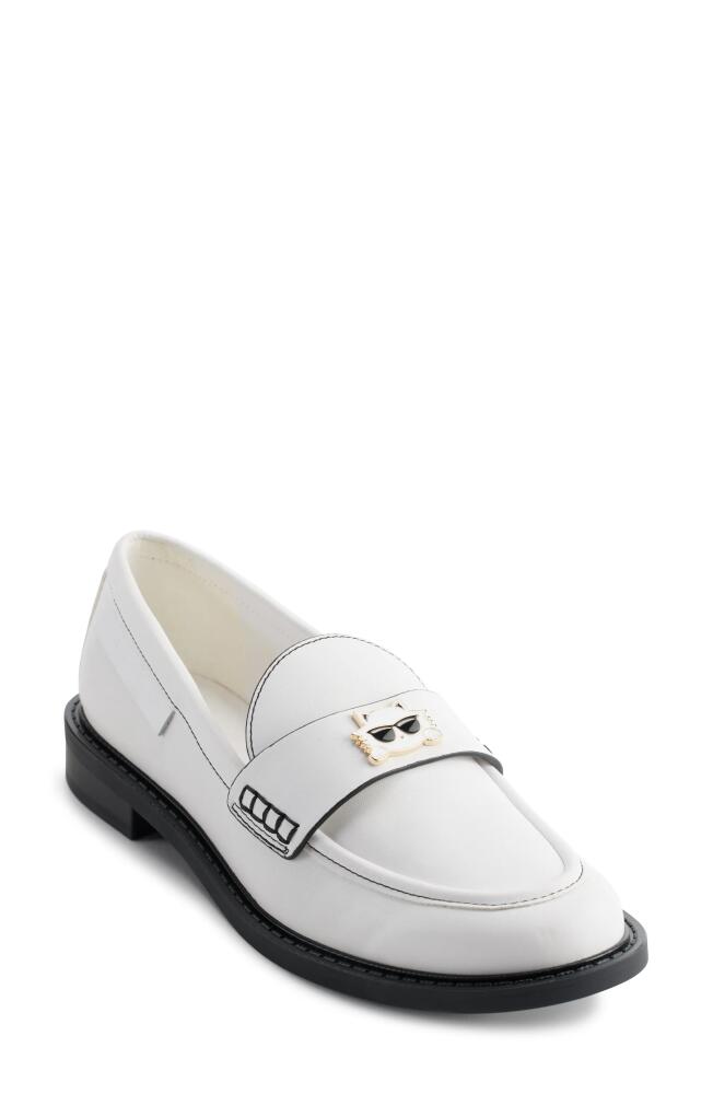 Karl Lagerfeld Paris Riya Cat Loafer in Bright White Cover