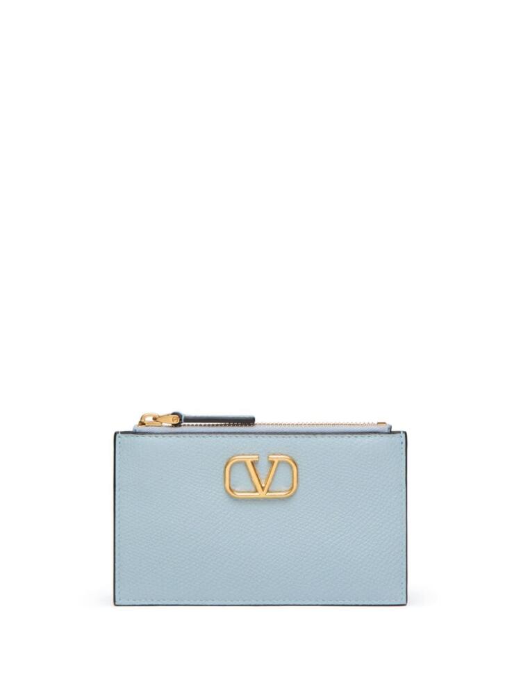 Valentino Garavani VLogo Signature leather cardholder - Blue Cover