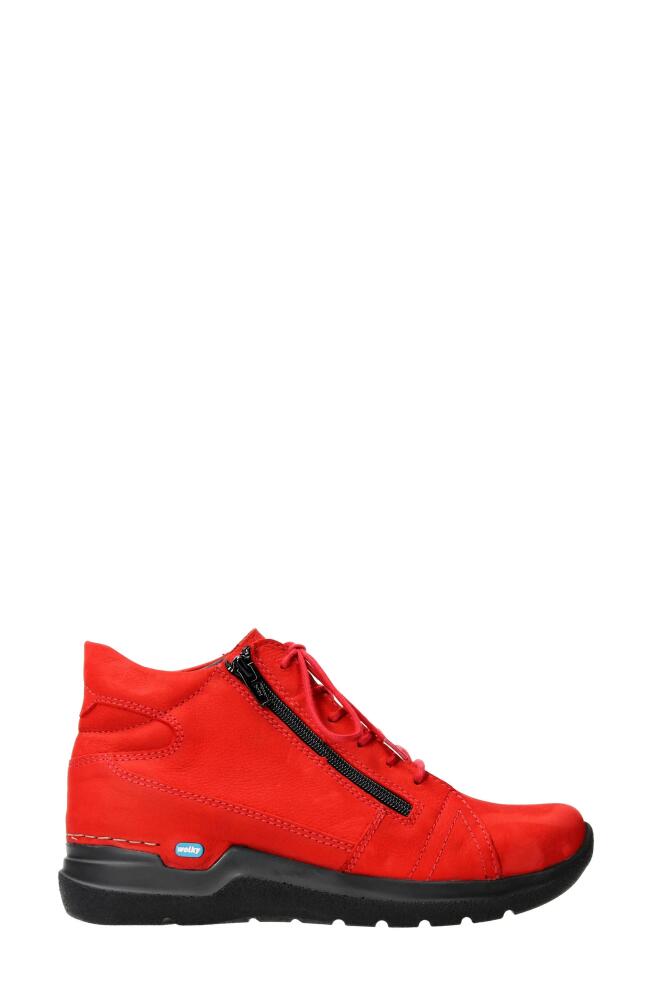 Wolky Why Water Resistant Sneaker in Red Nubuck Cover