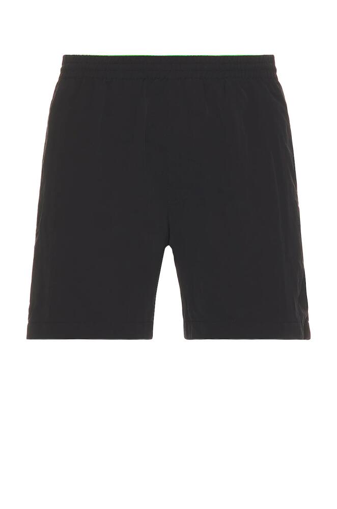 Bottega Veneta Long Boxer Swim Shorts in Black Cover