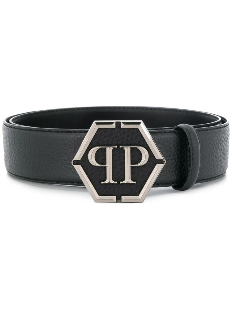 Philipp Plein logo buckle belt - Black Cover