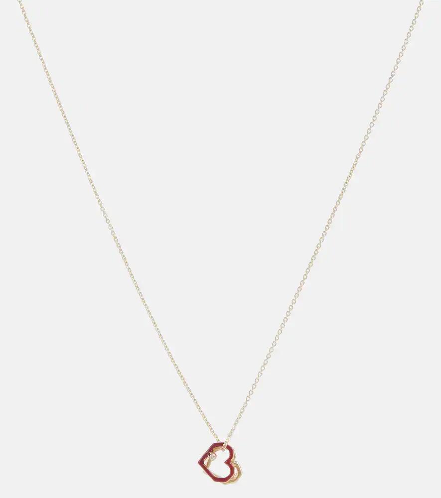 Aliita Mini Trio Corazon 9kt gold necklace with diamond Cover