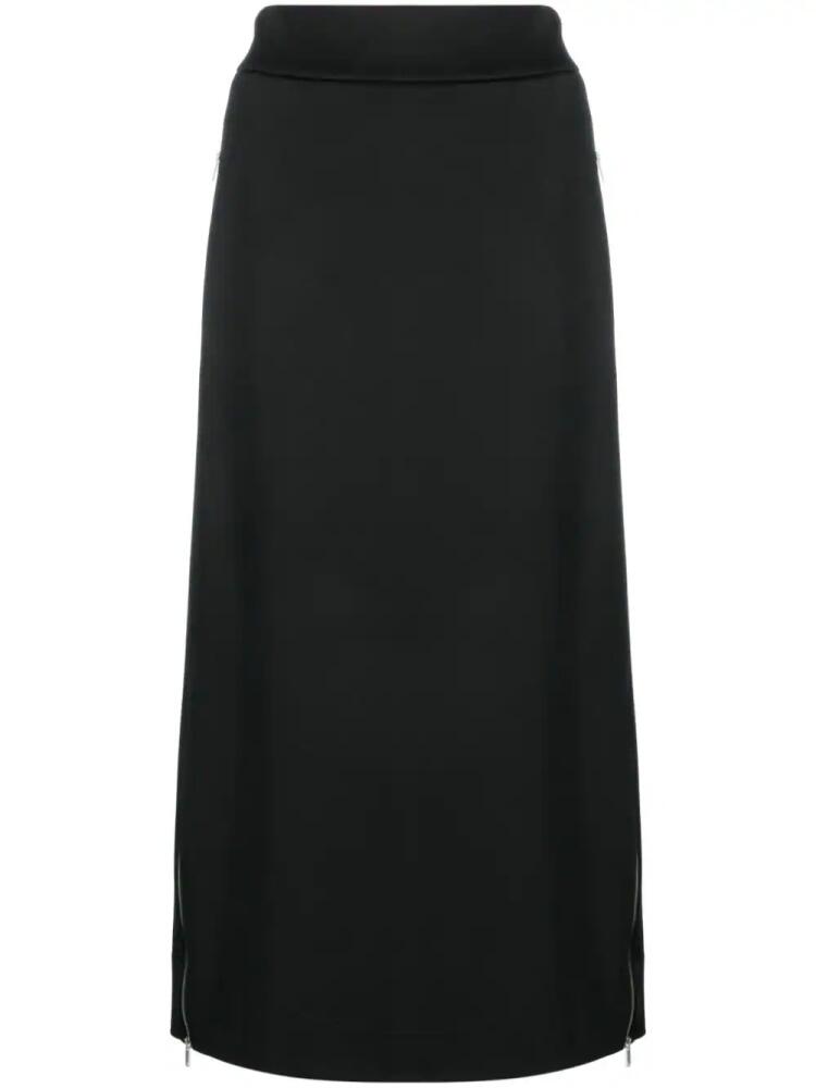 Jil Sander high-waisted side-zips midi skirt - Black Cover