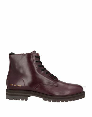 Common Projects Man Ankle boots Deep purple Leather Cover