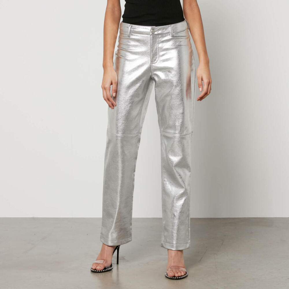 Jakke Cindy Metallic Faux Leather Straight-Leg Trousers Cover