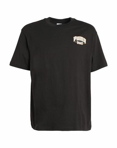 Puma Puma Team For The Fanbase Graphic Tee Man T-shirt Black Cotton Cover