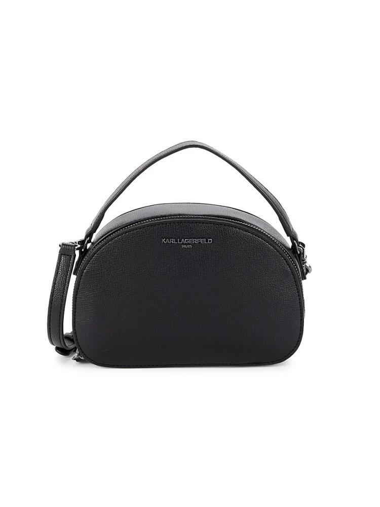 Karl Lagerfeld Paris Women's Textured Top Handle Bag - Black Cover