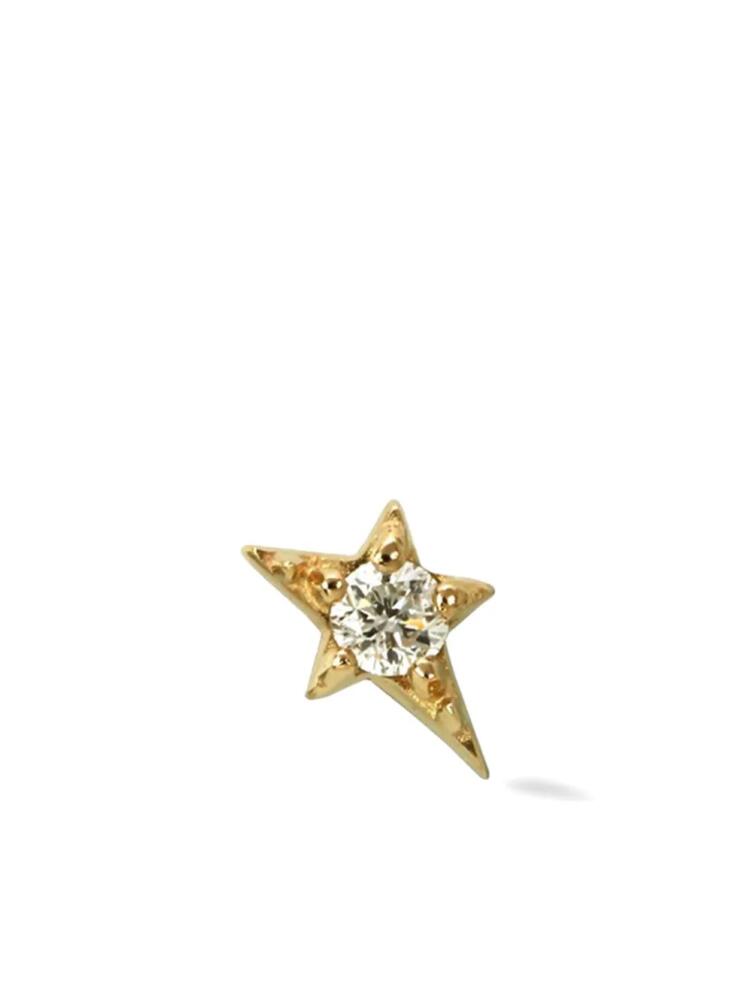 Lark & Berry 14kt yellow gold mini Shooting Star diamond stud earring Cover