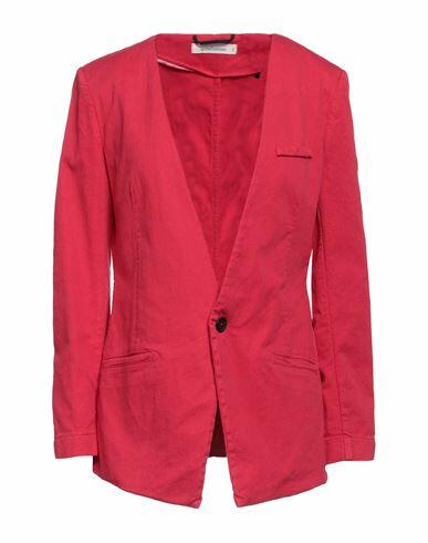 Nostrasantissima Woman Blazer Red Cotton, Elastane Cover