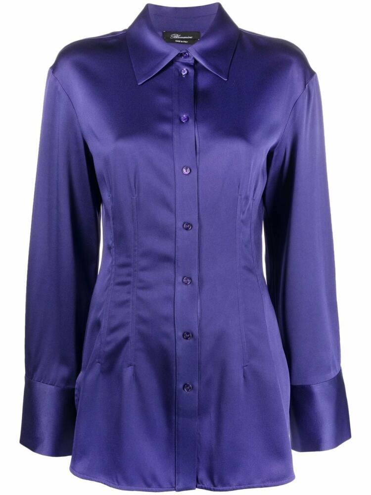 Blumarine long-sleeved fitted shirt - Purple Cover