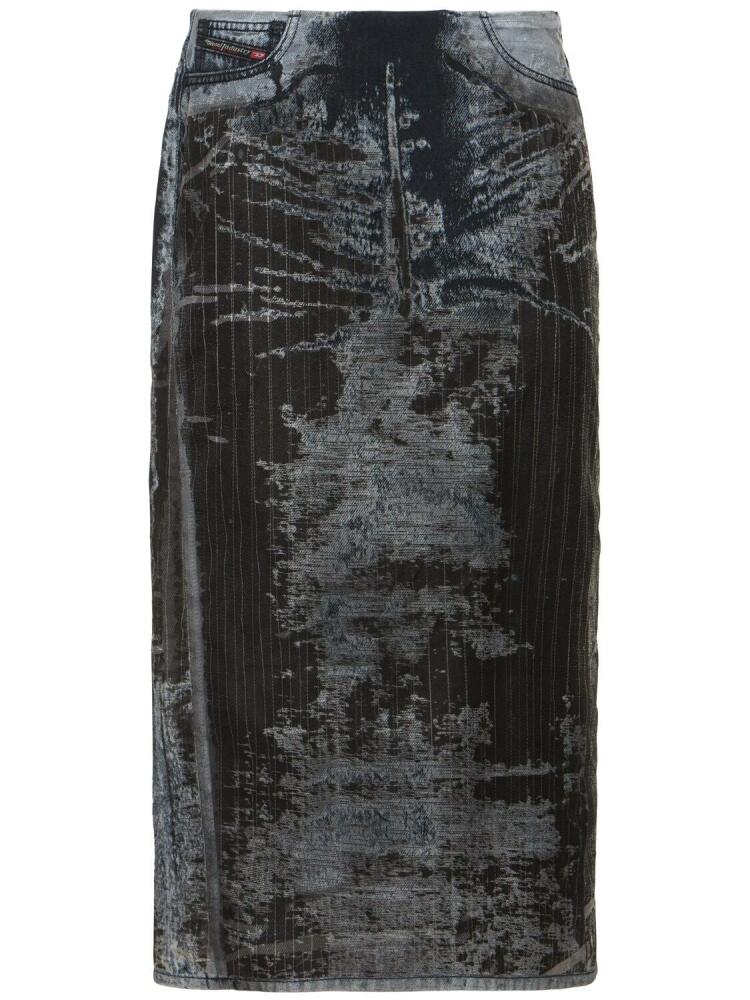 DIESEL Denim Low Rise Midi Skirt Cover