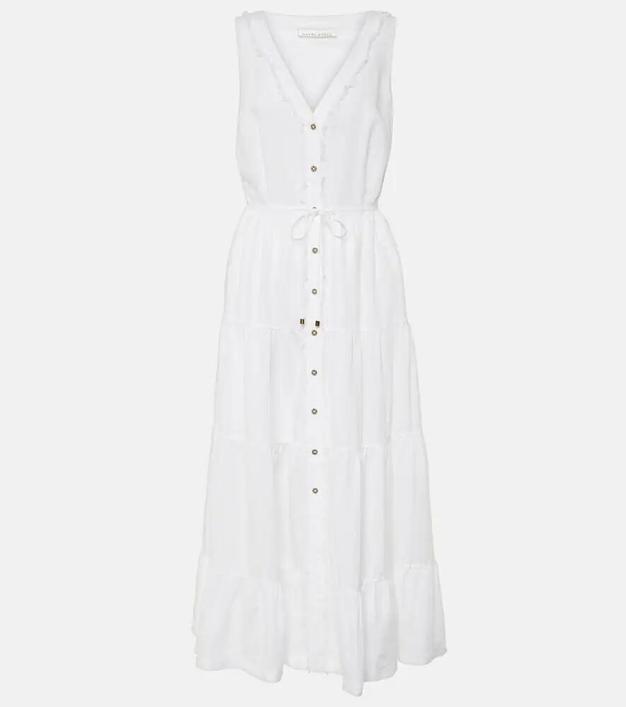 Heidi Klein White Bay linen midi dress Cover