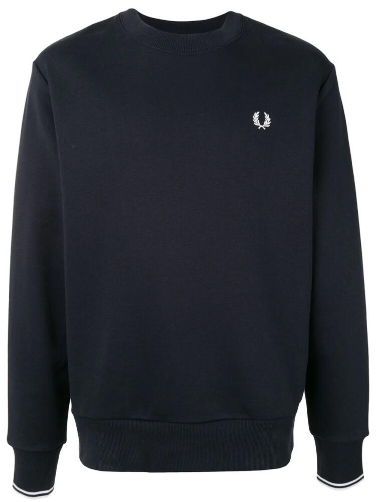 Fred Perry embroidered logo crew-neck sweatshirt - Blue Cover