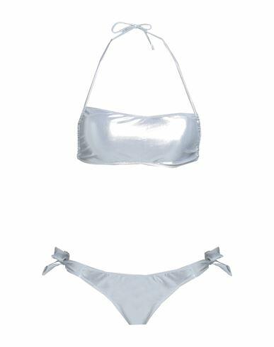 4giveness Woman Bikini Silver Polyester, Elastane Cover