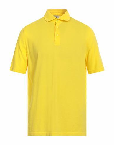 Kired Man Polo shirt Yellow Cotton Cover