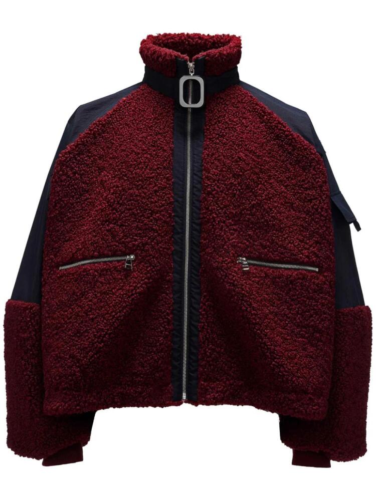 JW Anderson colour-block fleece jacket - Red Cover