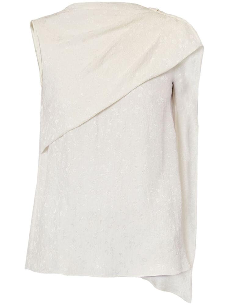 ERDEM asymmetric-design draped blouse - Neutrals Cover